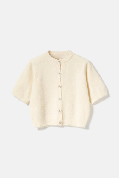 Soft Knit Button Cardigan – Short Sleeve