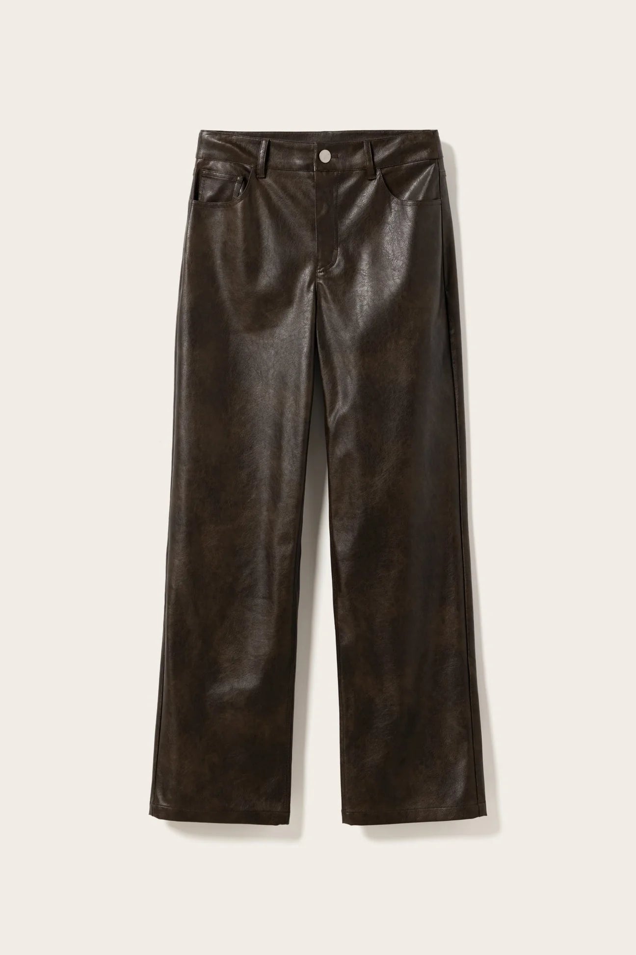 Leather Straight Pants