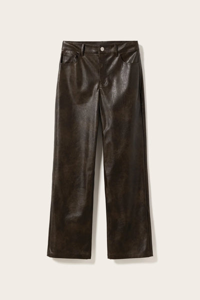 Leather Straight Pants