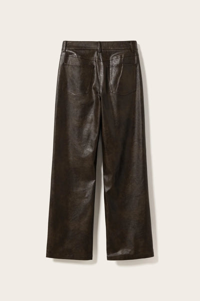 Leather Straight Pants