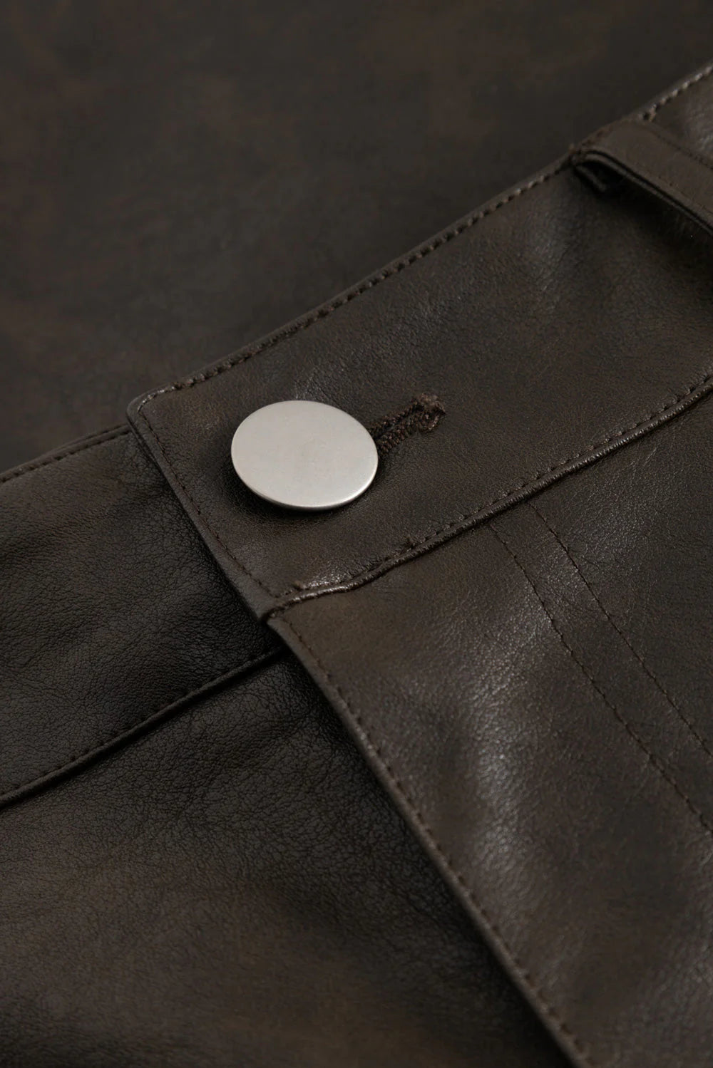 Leather Straight Pants