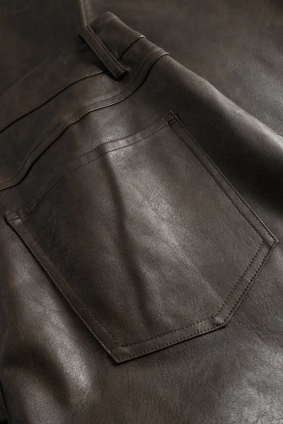 Leather Straight Pants