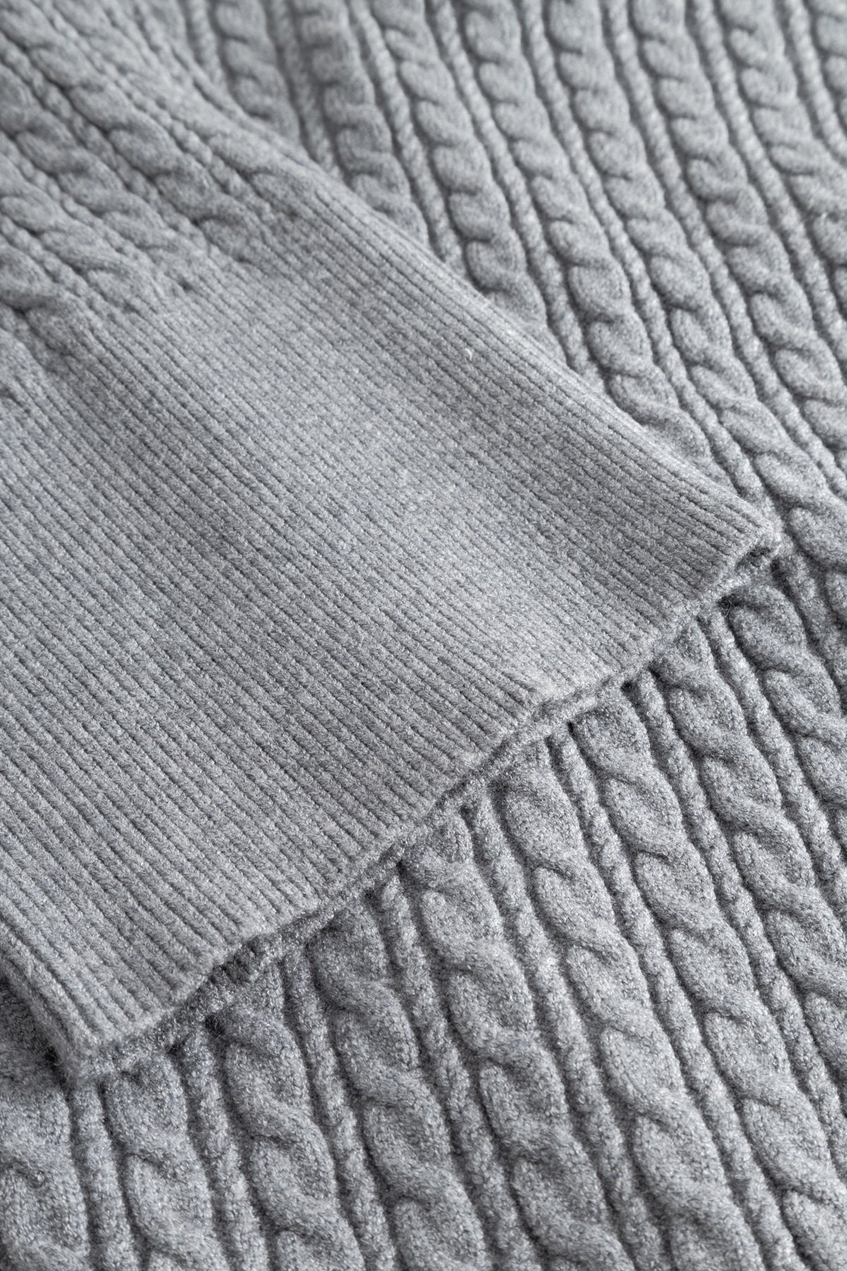 Cable-Knit Fitted Cardigan