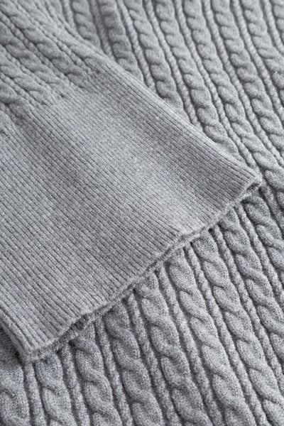 Cable-Knit Fitted Cardigan