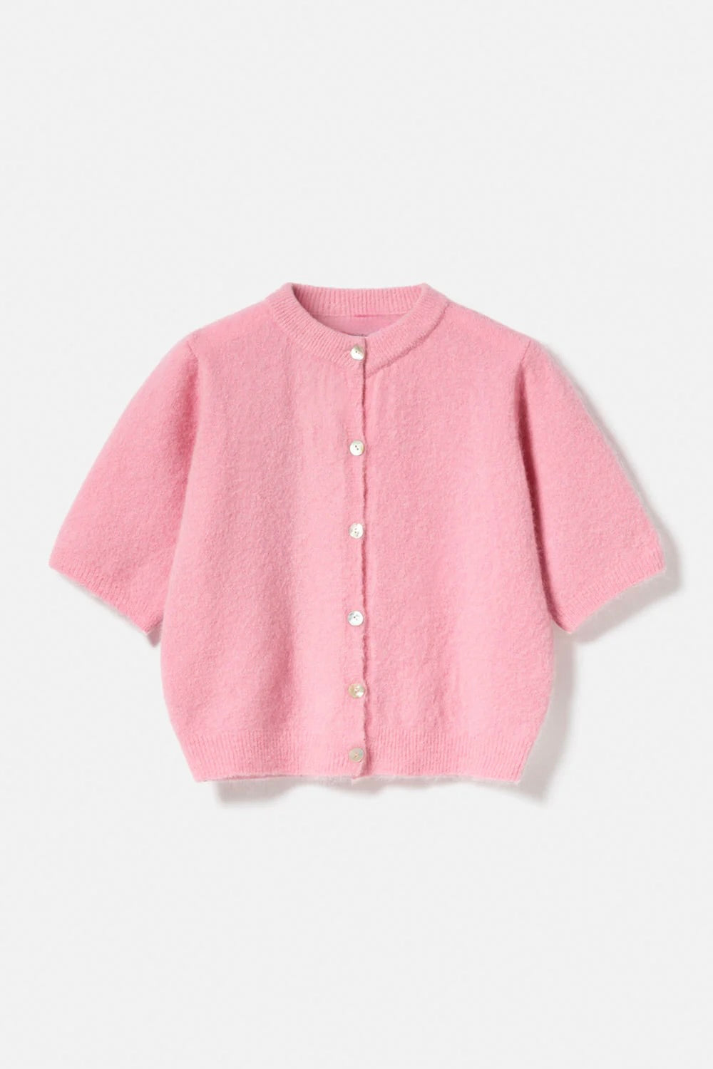 Soft Knit Button Cardigan – Short Sleeve