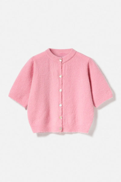 Soft Knit Button Cardigan – Short Sleeve