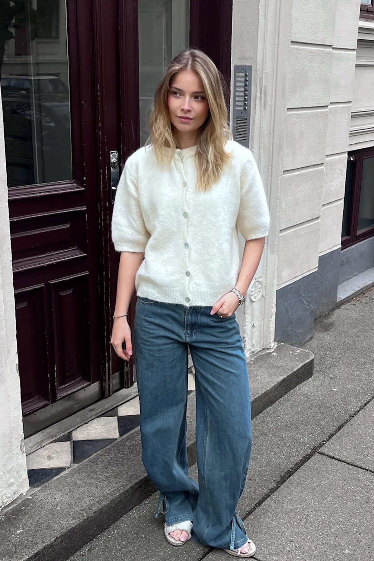 Soft Knit Button Cardigan – Short Sleeve