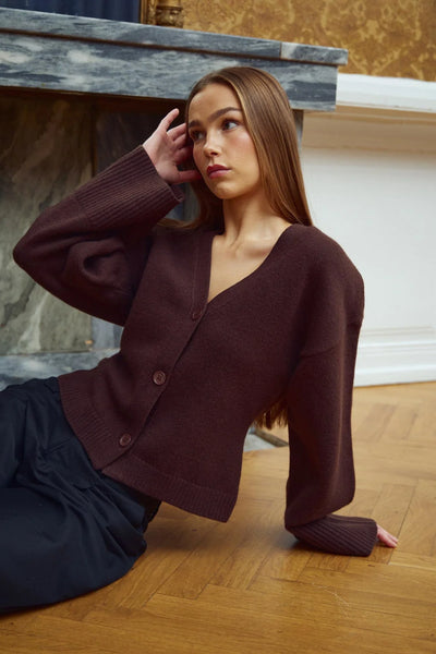 Relaxed Knit Button Cardigan