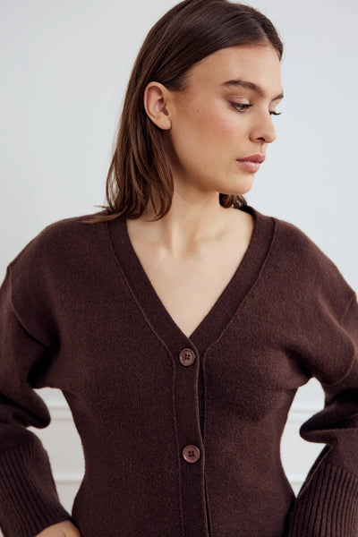 Relaxed Knit Button Cardigan