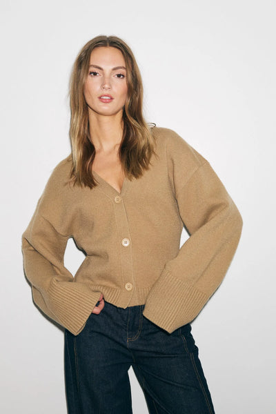 Relaxed Knit Button Cardigan