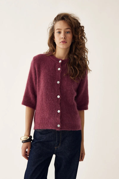 Soft Knit Button Cardigan – Short Sleeve