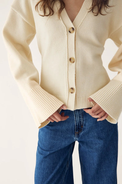 Relaxed Knit Button Cardigan