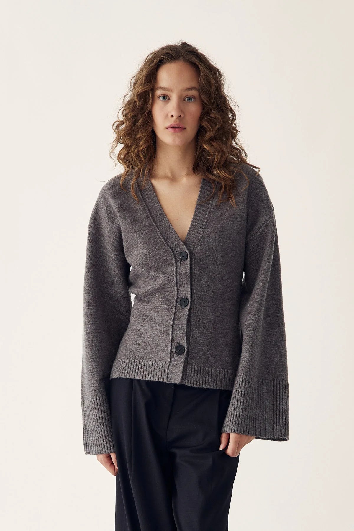 Relaxed Knit Button Cardigan