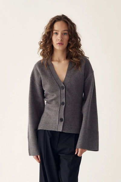 Relaxed Knit Button Cardigan