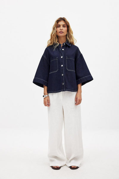 Boxy Denim Shirt