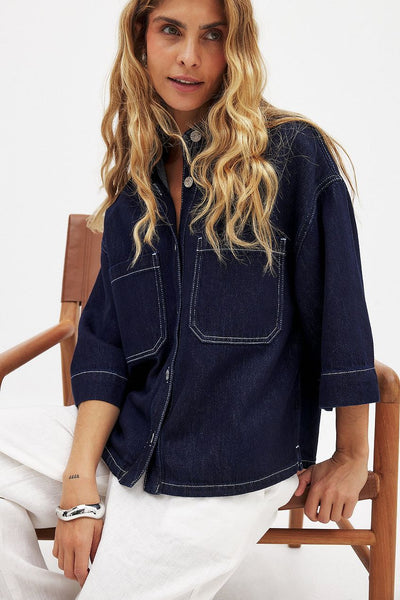 Boxy Denim Shirt