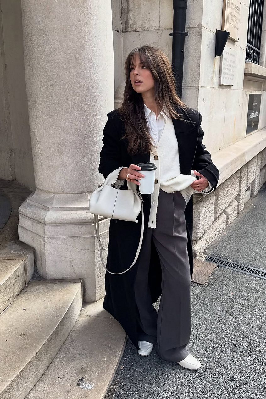 Knitted Wool Blend Cardigan