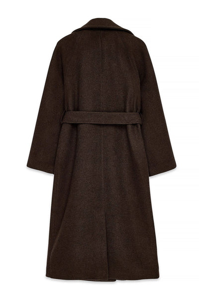 Oversized Wool Blend Belted Coat