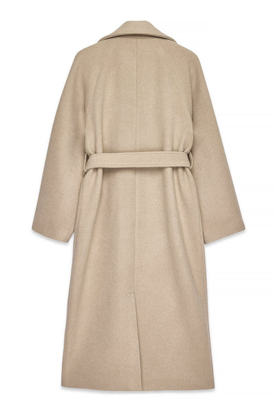 Oversized Wool Blend Belted Coat