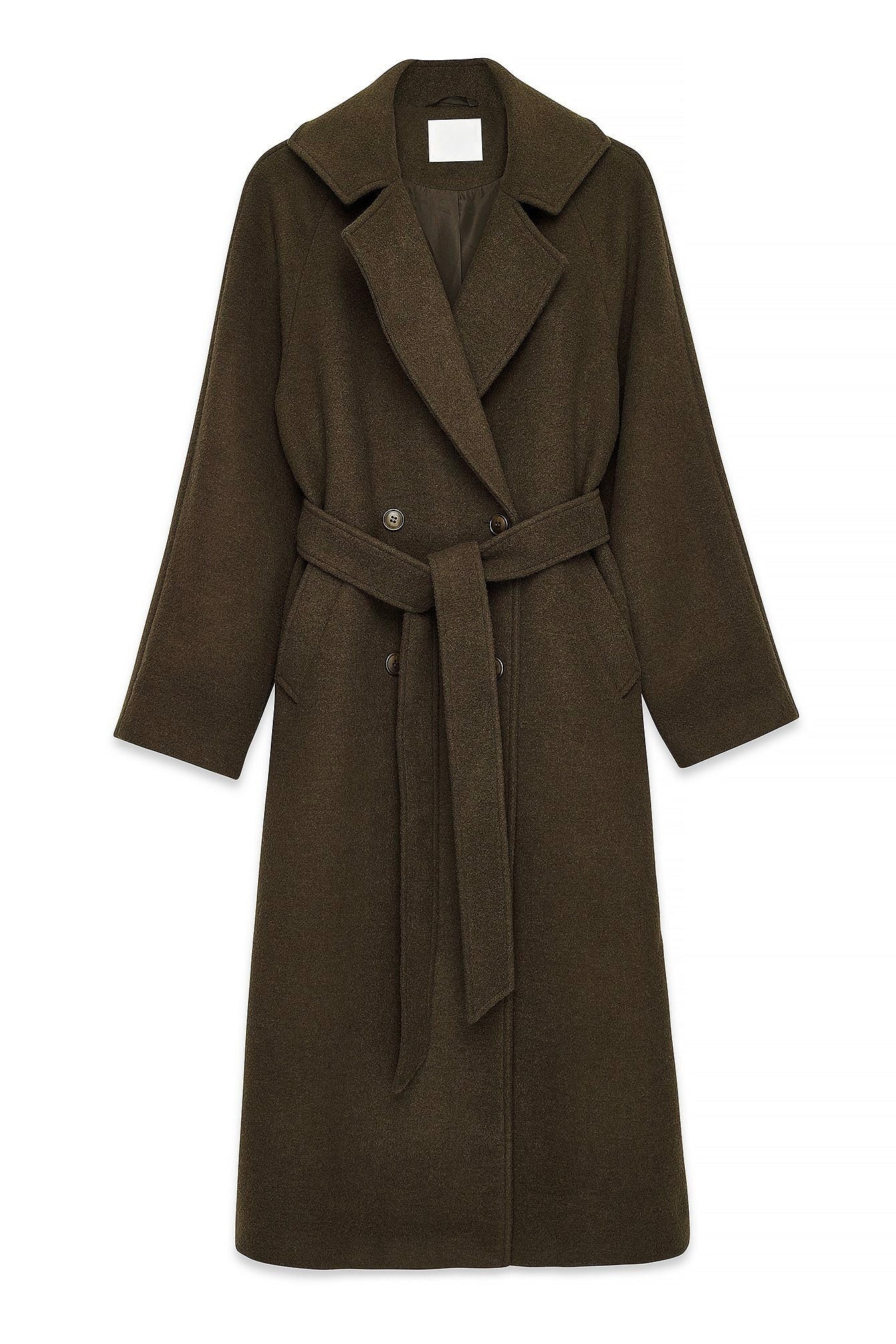 Oversized Wool Blend Belted Coat