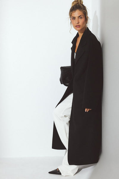 Double Buttoned Wool Blend Coat