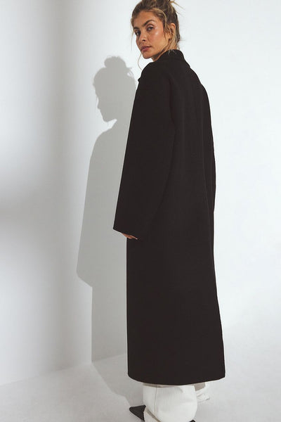 Double Buttoned Wool Blend Coat