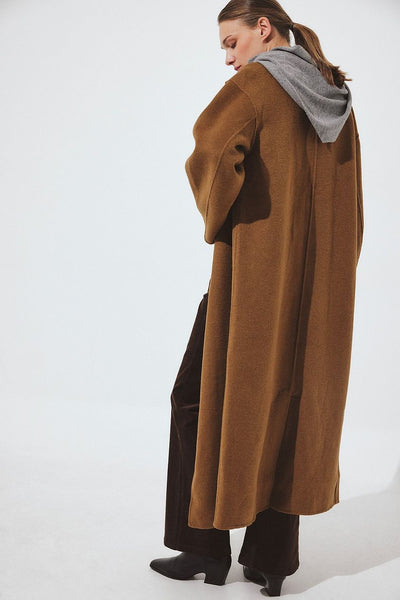 Double Buttoned Wool Blend Coat