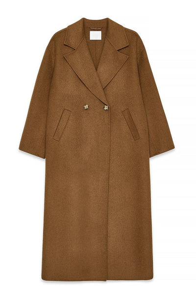 Double Buttoned Wool Blend Coat