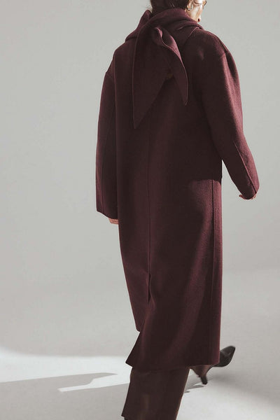 Double Buttoned Wool Blend Coat