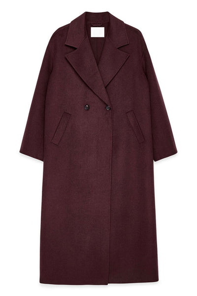 Double Buttoned Wool Blend Coat