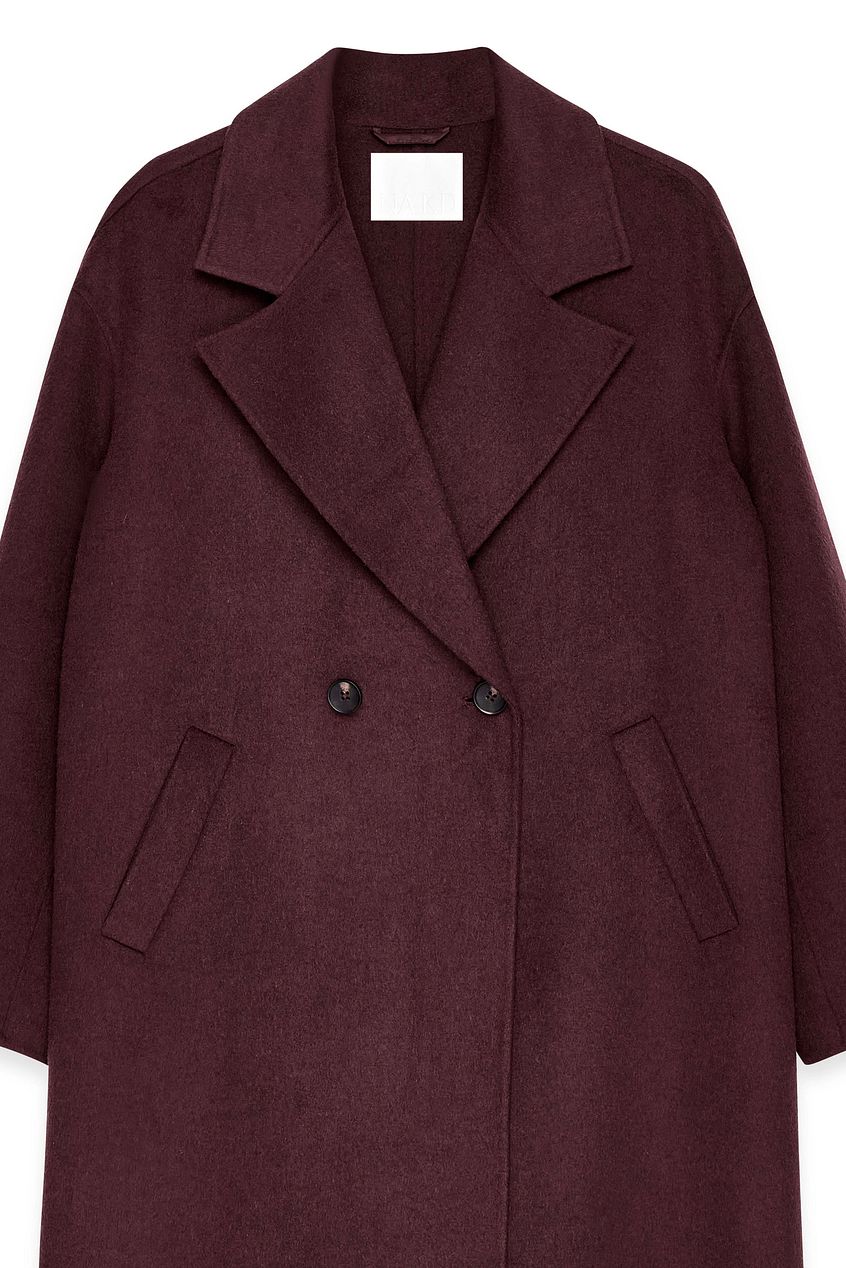 Double Buttoned Wool Blend Coat