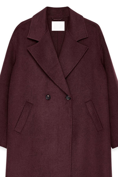 Double Buttoned Wool Blend Coat