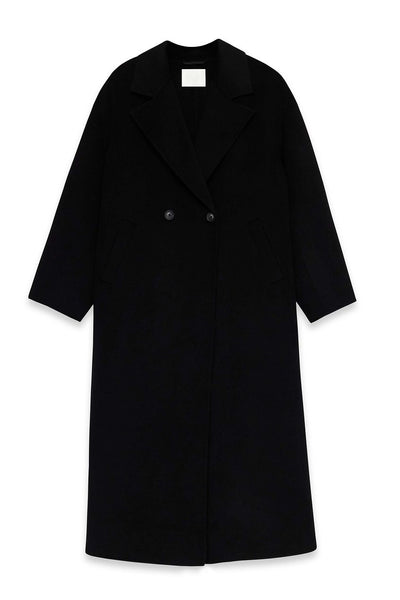 Double Buttoned Wool Blend Coat
