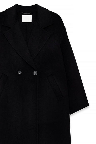 Double Buttoned Wool Blend Coat
