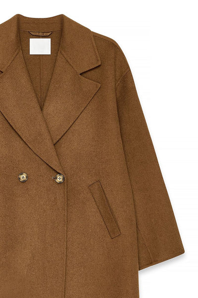 Double Buttoned Wool Blend Coat