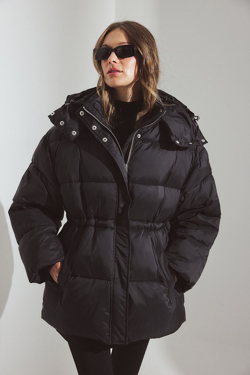Drawstring Padded Jacket