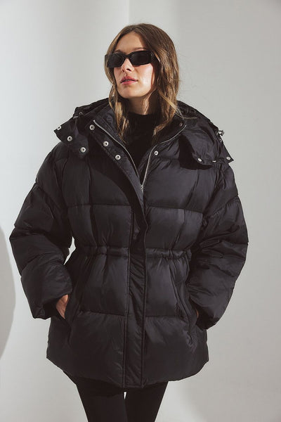 Drawstring Padded Jacket