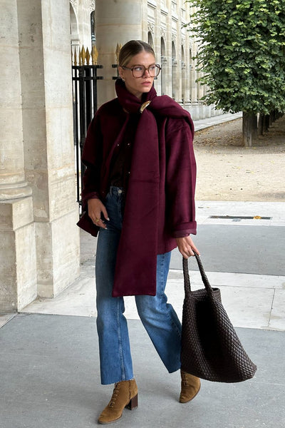 Short Scarf Detailed Coat