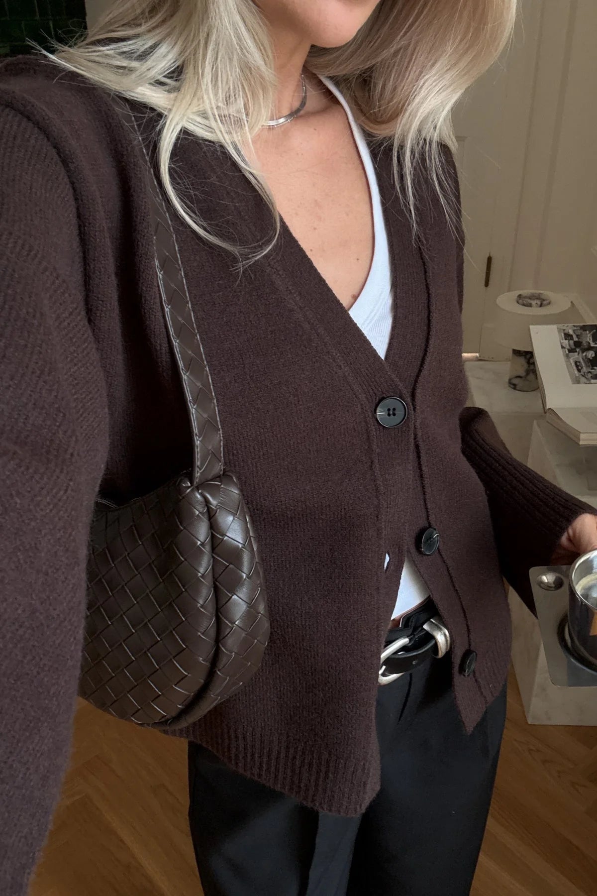 Relaxed Knit Button Cardigan