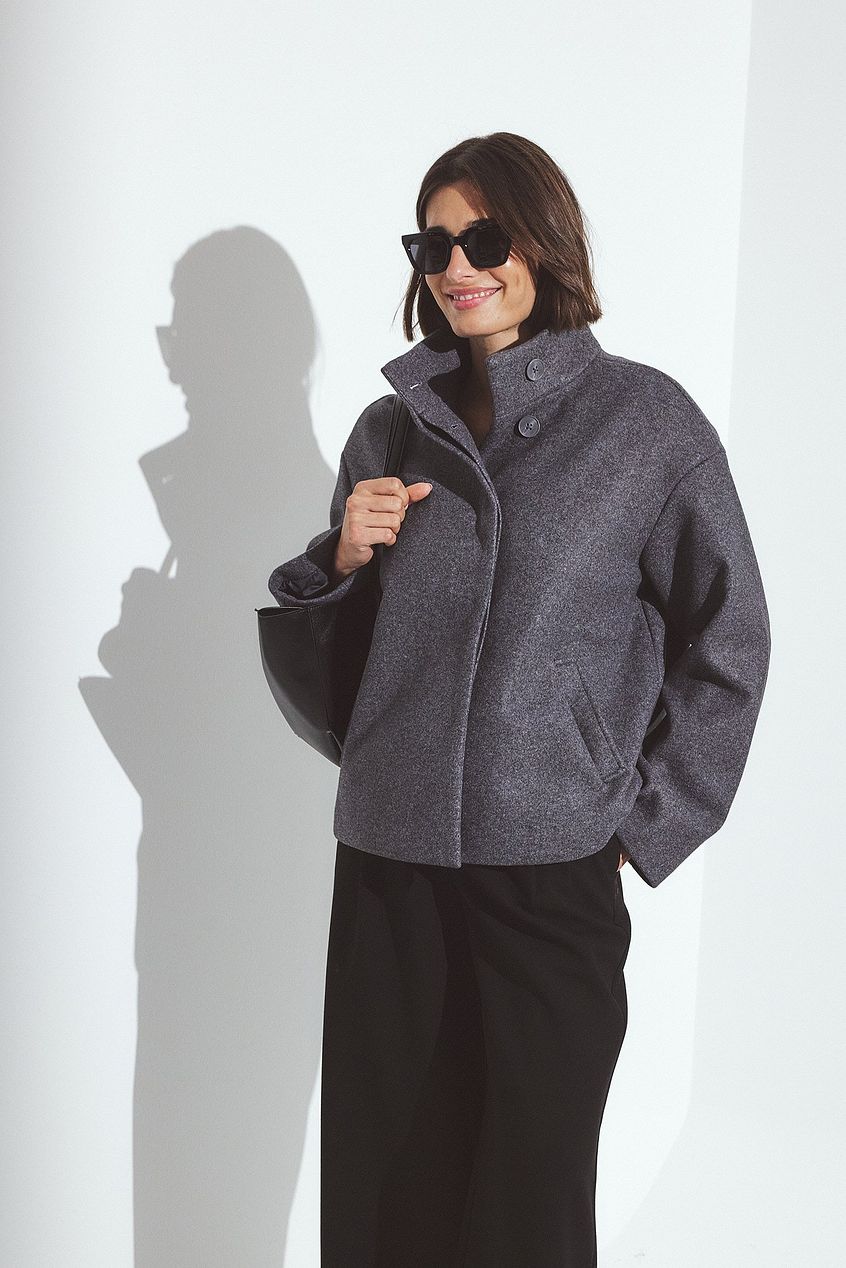 High Neck Short Coat