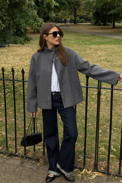 High Neck Short Coat