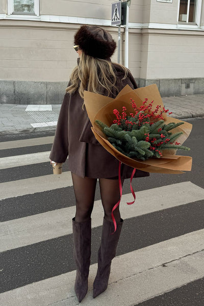 Short Scarf Detailed Coat