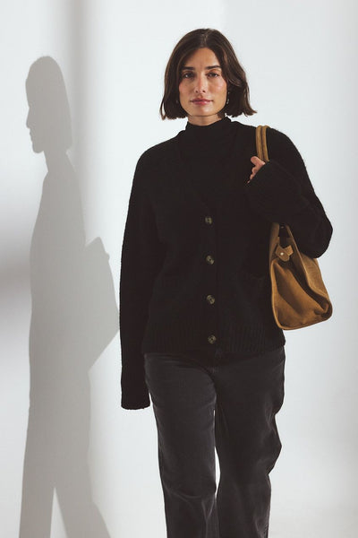 Knitted Wool Blend Cardigan