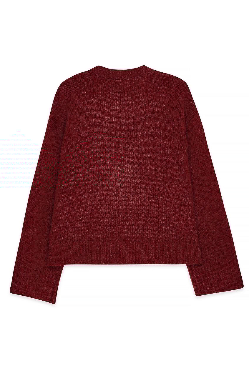 Knitted Wool Blend Cardigan