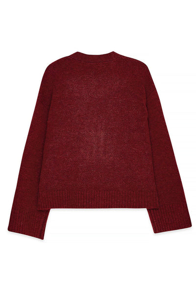 Knitted Wool Blend Cardigan