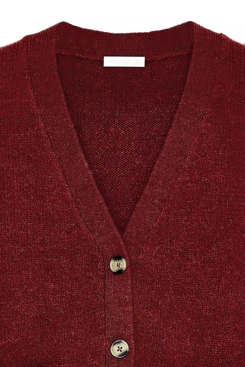 Knitted Wool Blend Cardigan