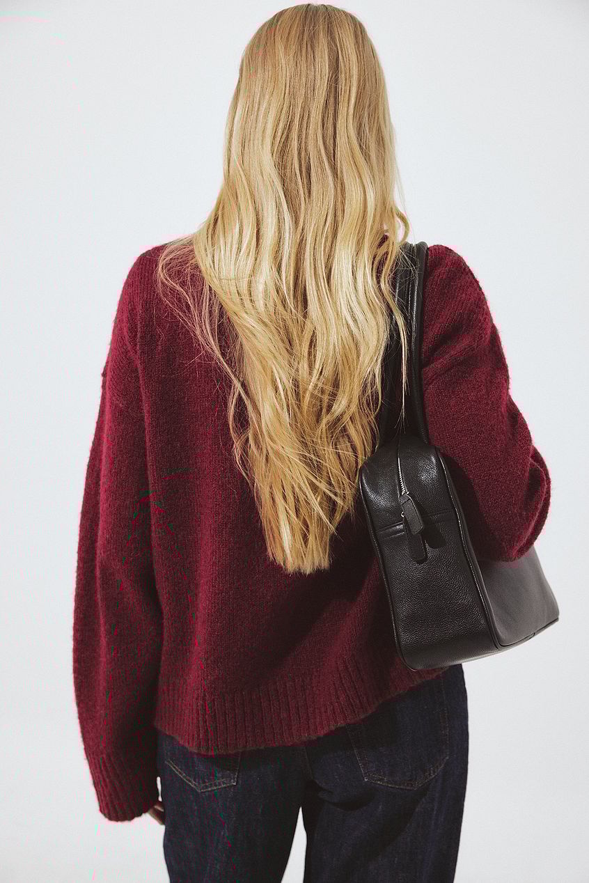 Knitted Wool Blend Cardigan