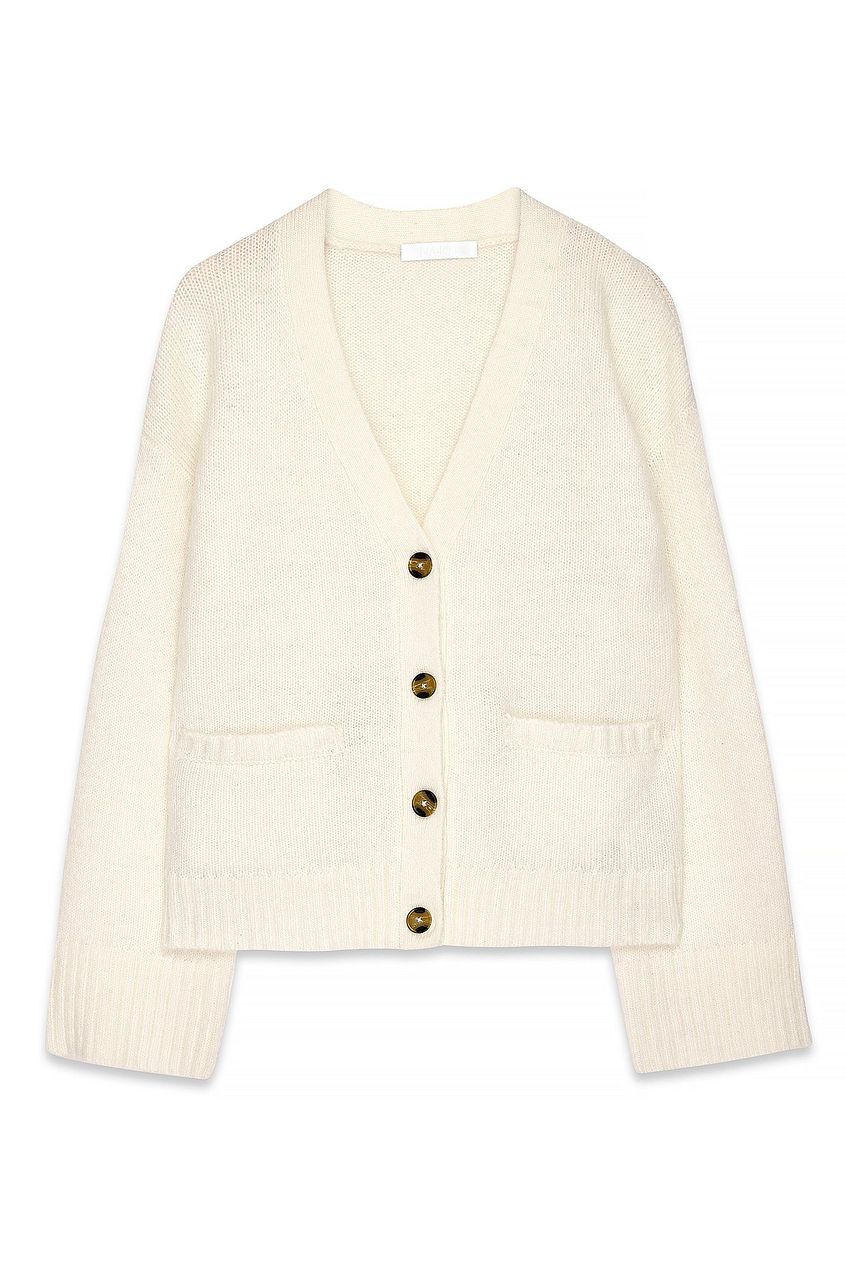 Knitted Wool Blend Cardigan