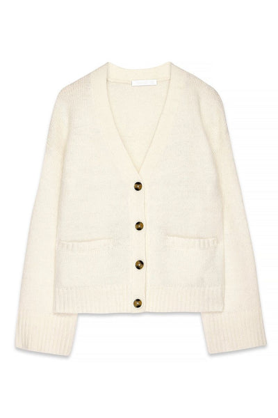 Knitted Wool Blend Cardigan