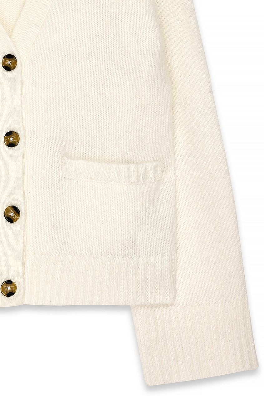 Knitted Wool Blend Cardigan